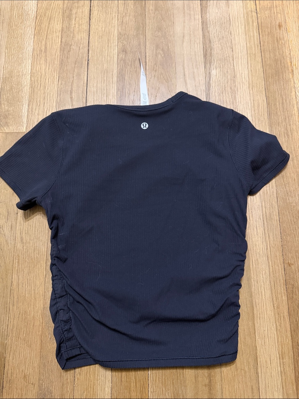 Lululemon Classic Black Short Sleeve Ribbed Tee - Picture 3 of 3